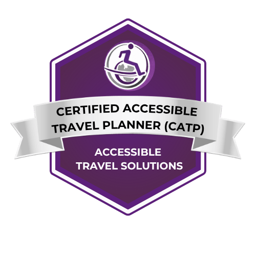 CATP Certified Accessible Travel Planner logo representing Accessible Travel Solutions and accessible travel planning services.